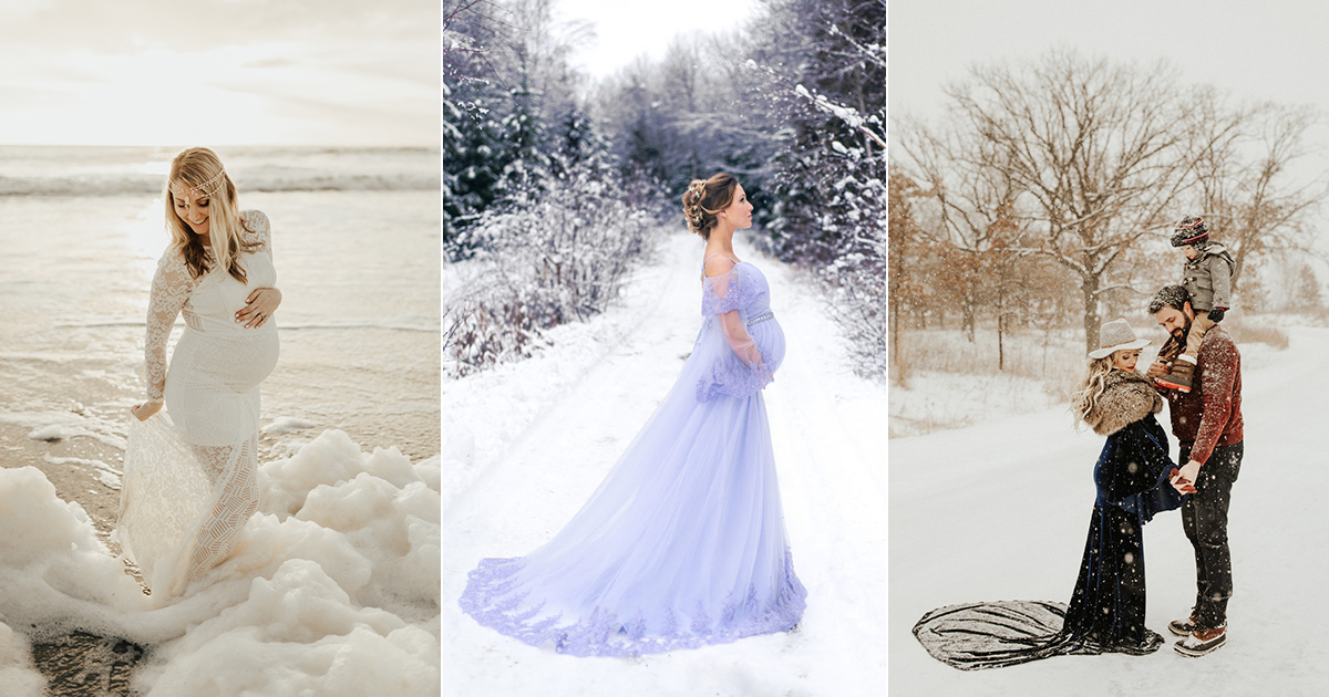 5 Stunning Winter Maternity Photo Shoot Ideas For Stylish Moms-to-Be! -  Praise Wedding